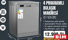 KEYSMART 4 PROGRAMLI BULAŞIK MAKİNESİ KEY 4014 BMS
